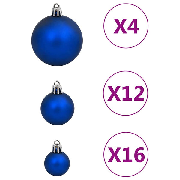 Blaues Weihnachtskugel Set, 111-teilig