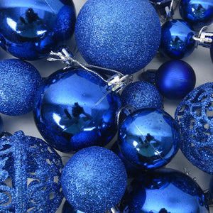 Blaues Weihnachtskugel Set, 111-teilig
