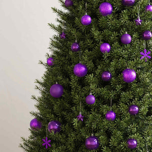 Lila Weihnachtskugeln Set, 111-teilig