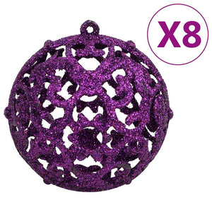 Lila Weihnachtskugeln Set, 111-teilig