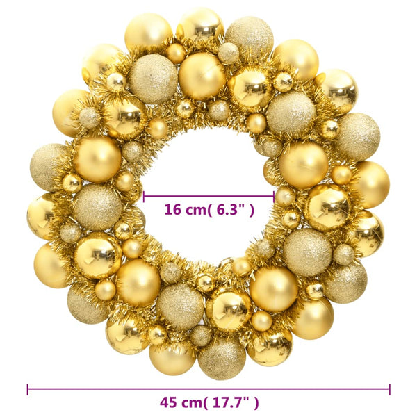 Goldener Weihnachtskranz 45cm