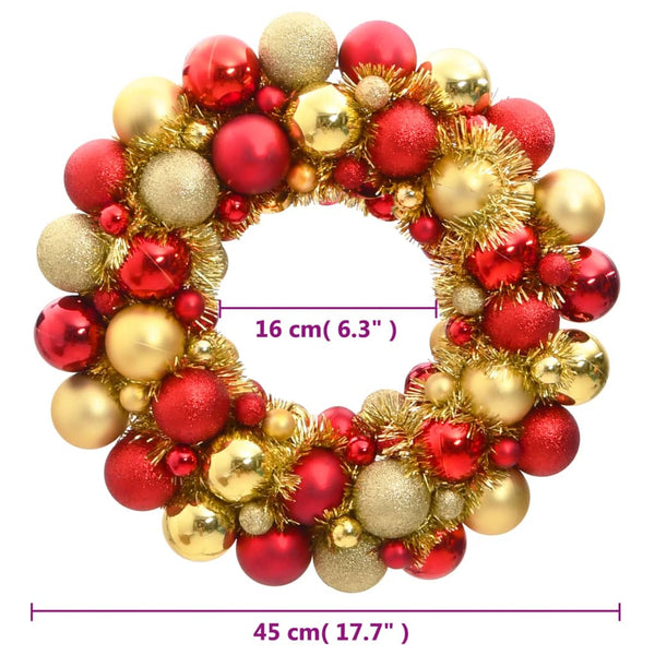 Weihnachtskranz Rot & Gold 45cm