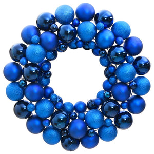 Blauer Weihnachtskranz 45 cm