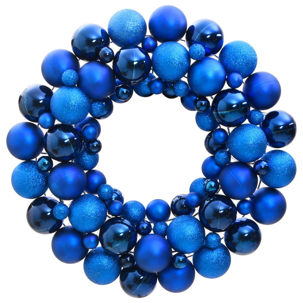 Blauer Weihnachtskranz 45 cm