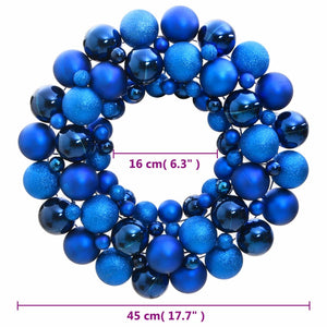 Blauer Weihnachtskranz 45 cm