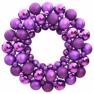 Lila Weihnachtskranz 45cm