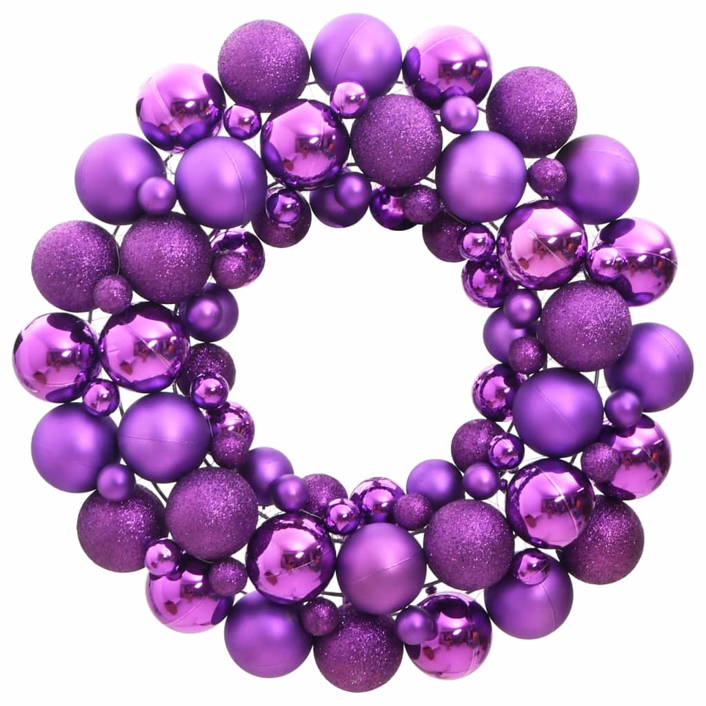 Lila Weihnachtskranz 45cm