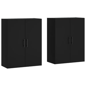 Wandschränke Schwarz 69,5x34x90 cm, 2er-Set
