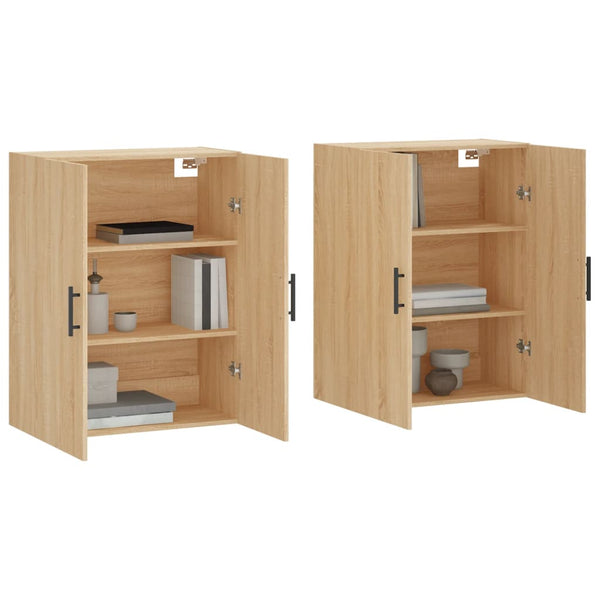 Wandschränke 2er Set Sonoma-Eiche 69,5x34x90 cm