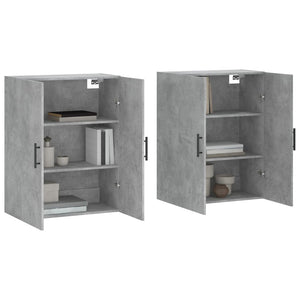 vidaXL Wall Cabinets 2 pcs. Concrete Grey 69.5x34x90 cm