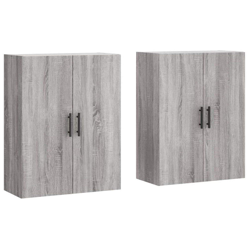 Wandschränke 2er Set Grau Sonoma 69,5x34x90 cm