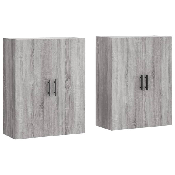 Wandschränke 2er Set Grau Sonoma 69,5x34x90 cm