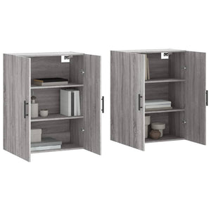 Wandschränke 2er Set Grau Sonoma 69,5x34x90 cm