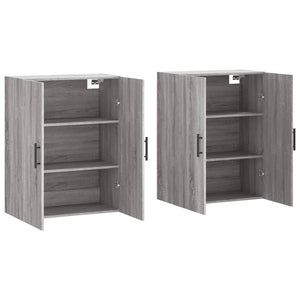Wandschränke 2er Set Grau Sonoma 69,5x34x90 cm
