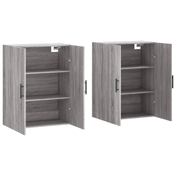 Wandschränke 2er Set Grau Sonoma 69,5x34x90 cm