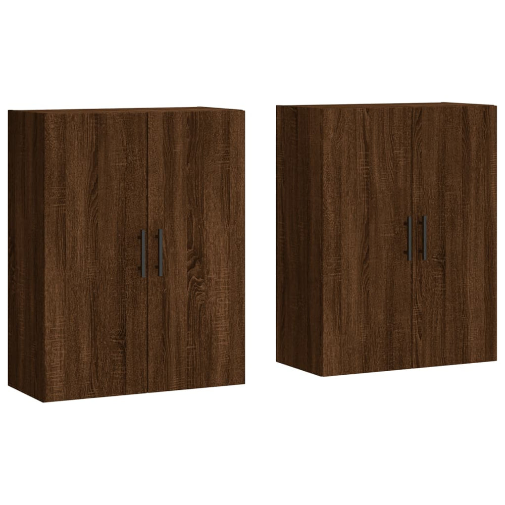 Wandschränke 2er Set Braun Eichenoptik