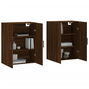 Wandschränke 2er Set Braun Eichenoptik