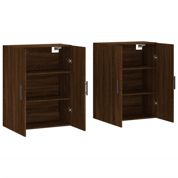 Wandschränke 2er Set Braun Eichenoptik
