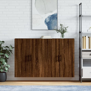 Wandschränke 2er Set Braun Eichenoptik