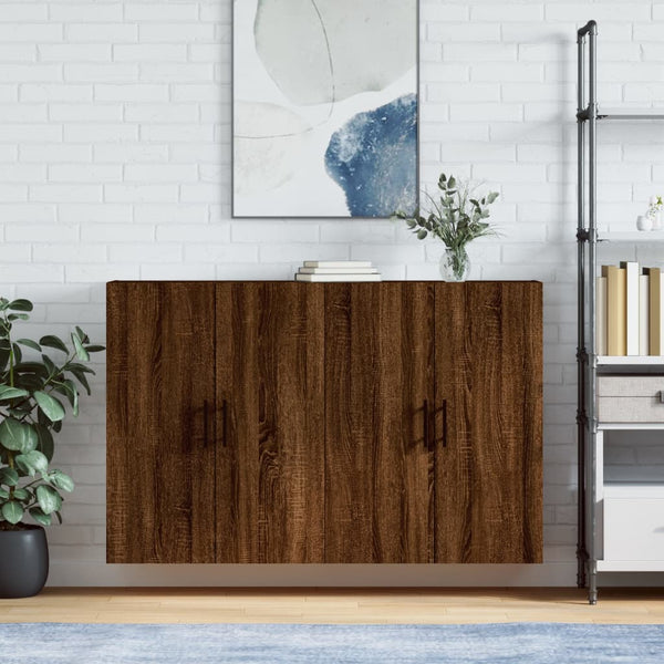 Wandschränke 2er Set Braun Eichenoptik