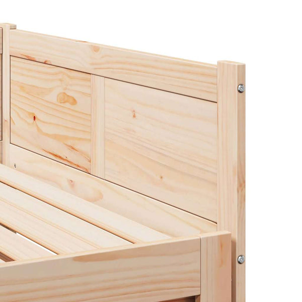 Ausziehbares Tagesbett Braun mit Zusatzbett