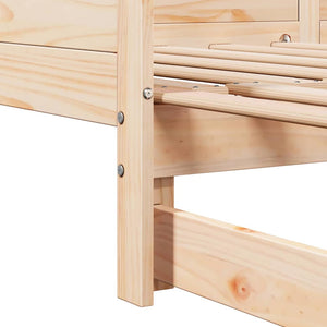 Ausziehbares Tagesbett Braun mit Zusatzbett