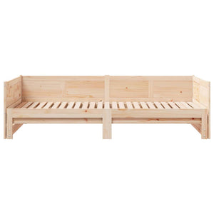 Ausziehbares Tagesbett Braun mit Zusatzbett