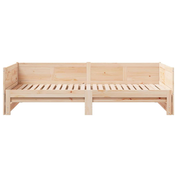 Ausziehbares Tagesbett Braun mit Zusatzbett