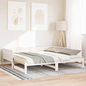Ausziehbares Tagesbett Weiß