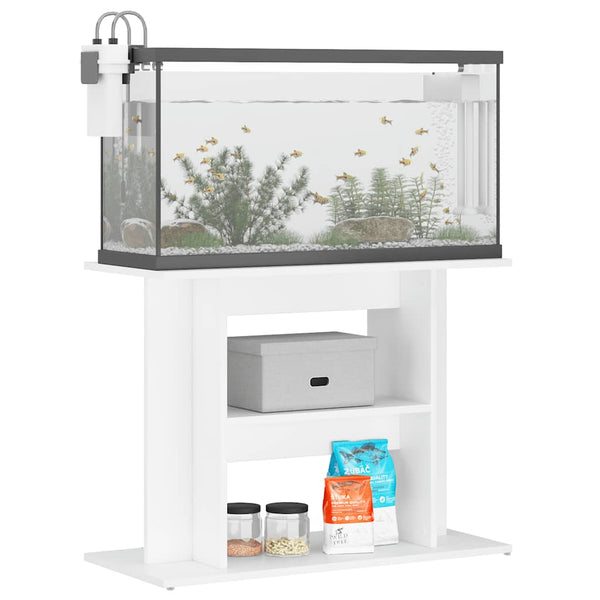 Aquariumständer Weiß 80x35x60 cm