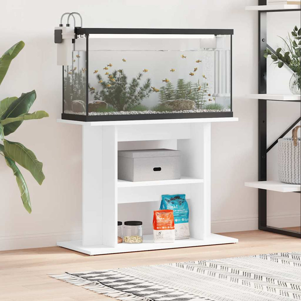 Aquariumständer Weiß 80x35x60 cm