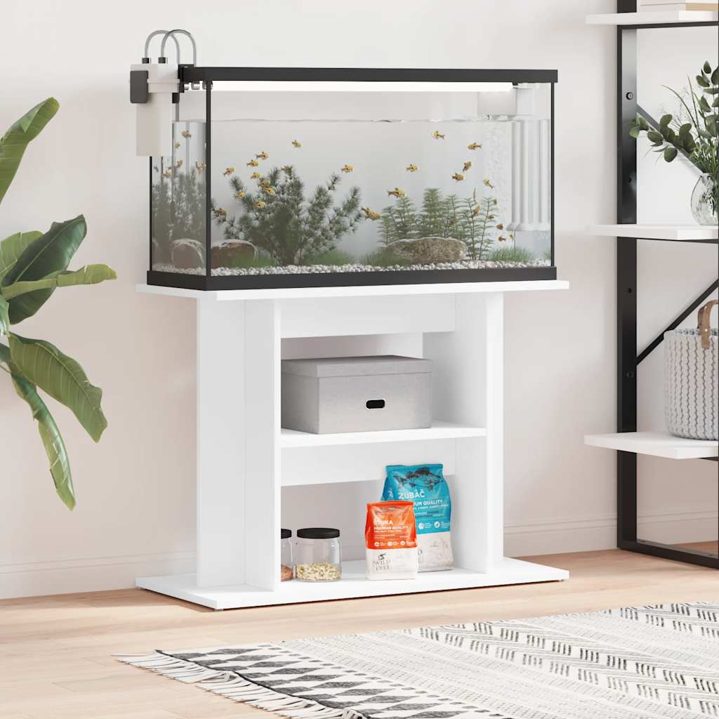 Aquariumständer Weiß 80x35x60 cm