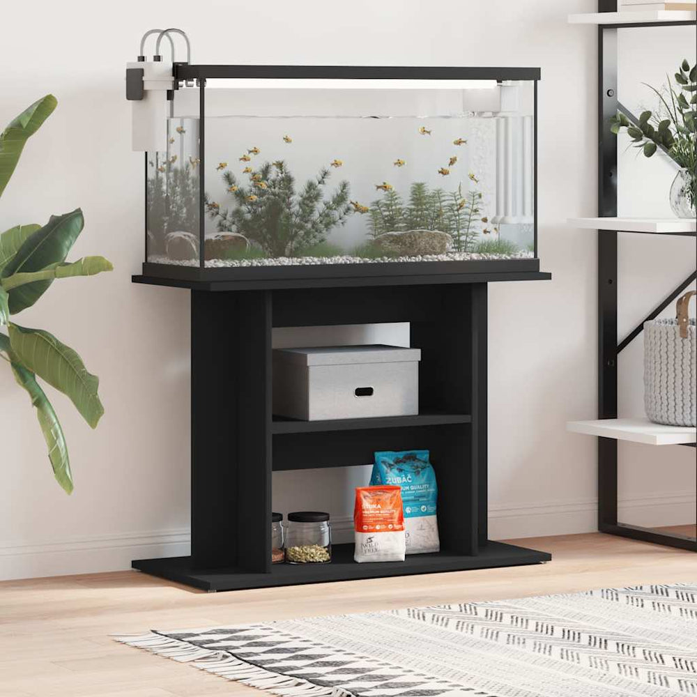Aquariumständer Schwarz 80x35x60 cm