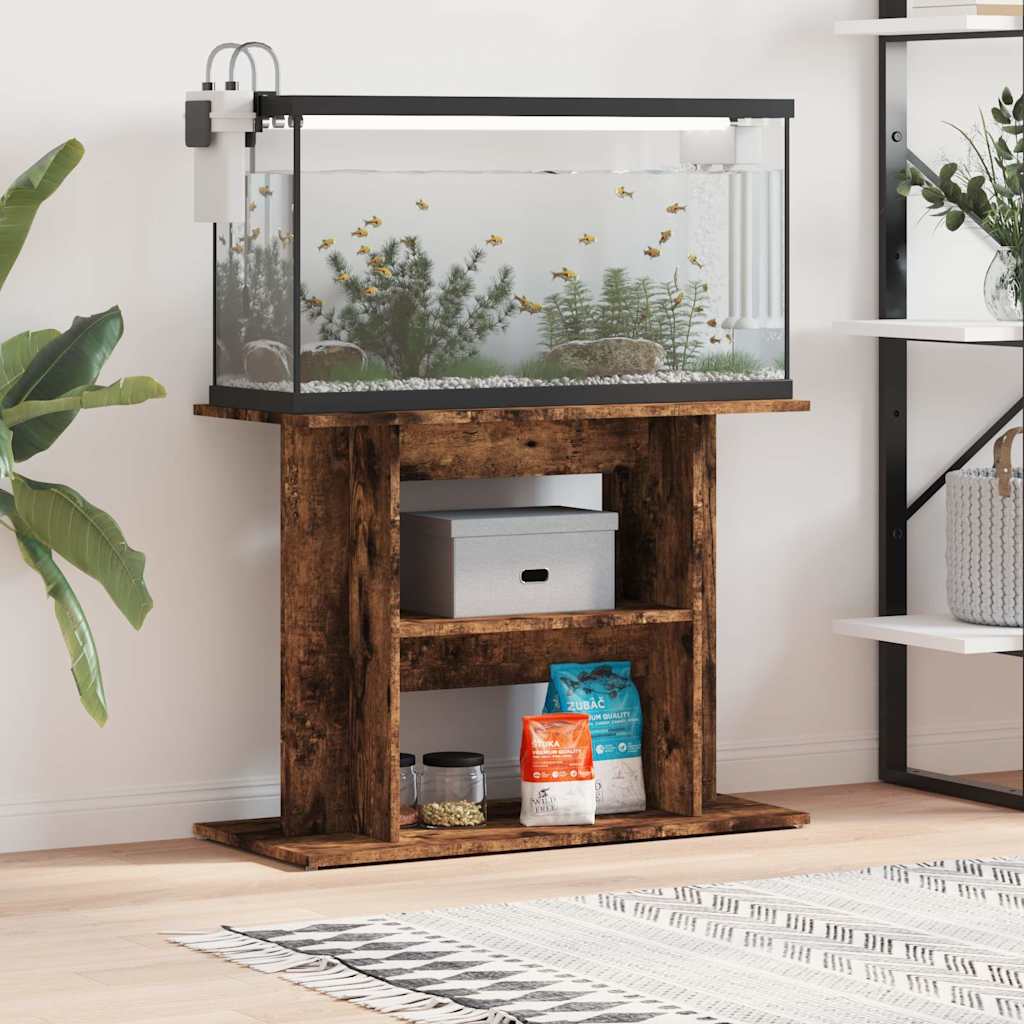 Aquariumständer Geräucherte Eiche 80x35x60cm