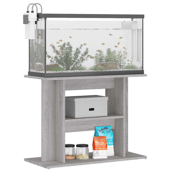 Aquariumständer Grau Sonoma 80x35x60 cm