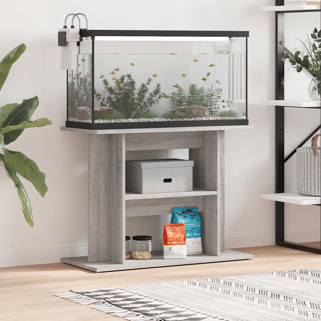 Aquariumständer Grau Sonoma 80x35x60 cm