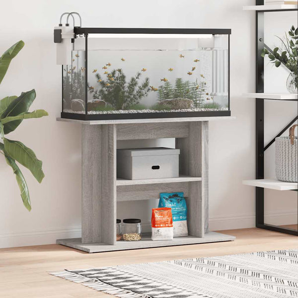 Aquariumständer Grau Sonoma 80x35x60 cm