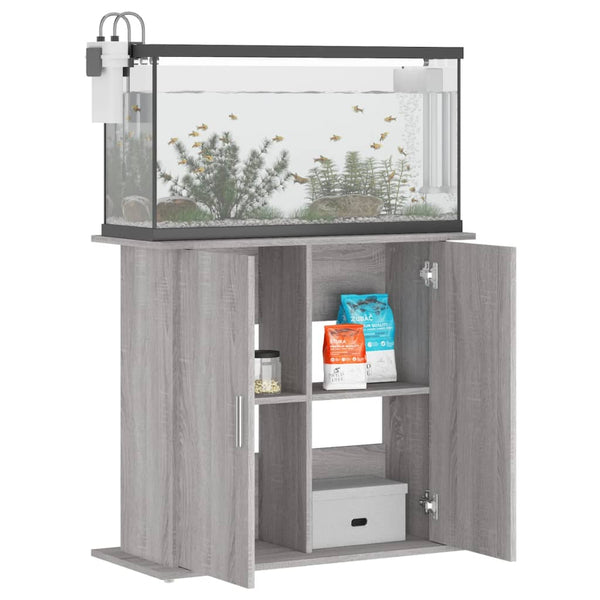 Aquariumständer Grau Sonoma 81x36x73 cm