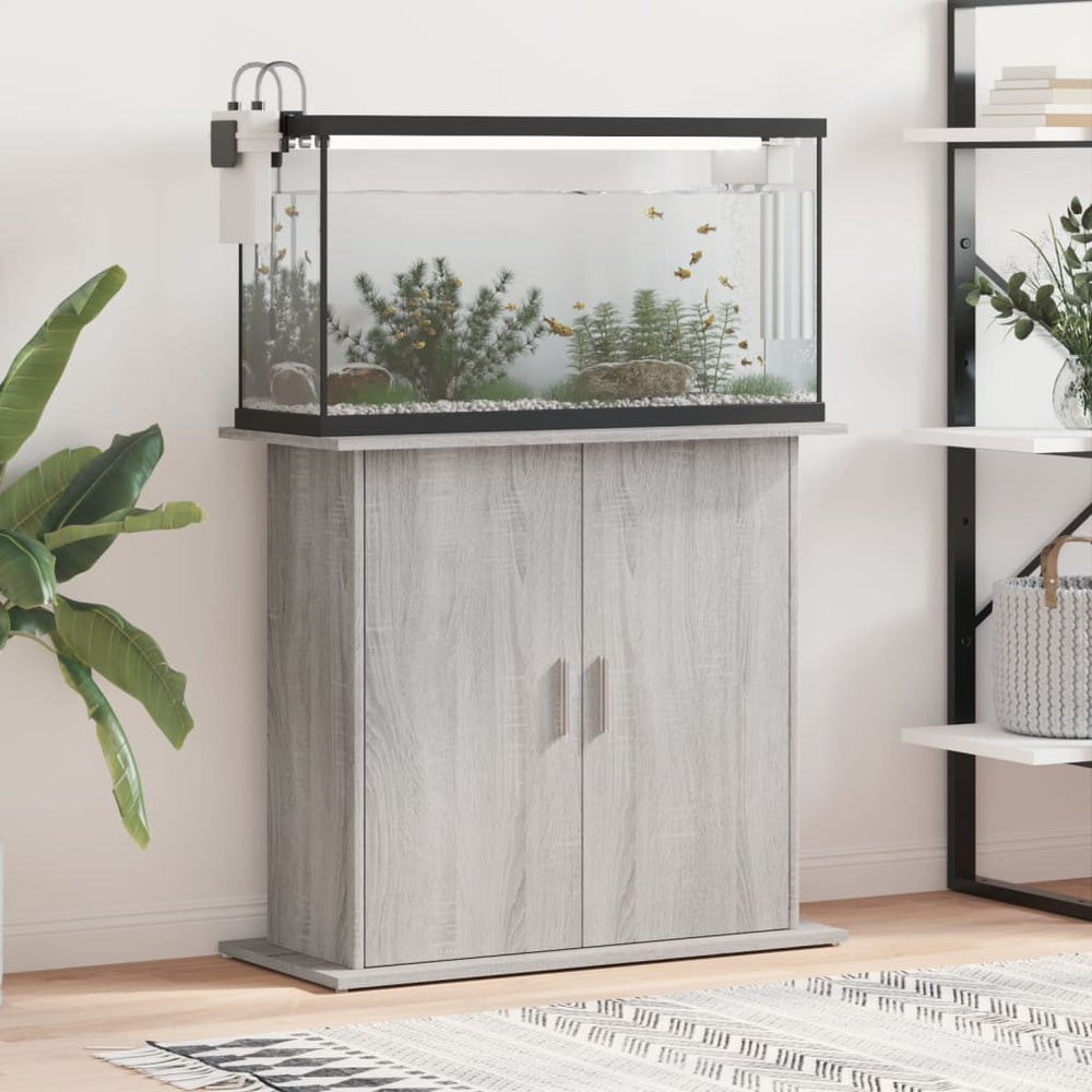 Aquariumständer Grau Sonoma 81x36x73 cm