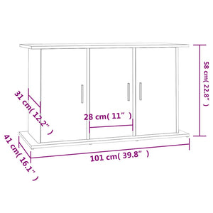 Aquariumständer Schwarz 101 cm