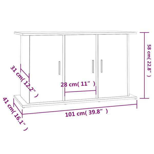 Aquariumständer Sonoma Eiche 101 cm