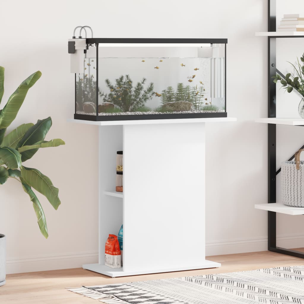 Aquariumständer Weiß 75x36 cm