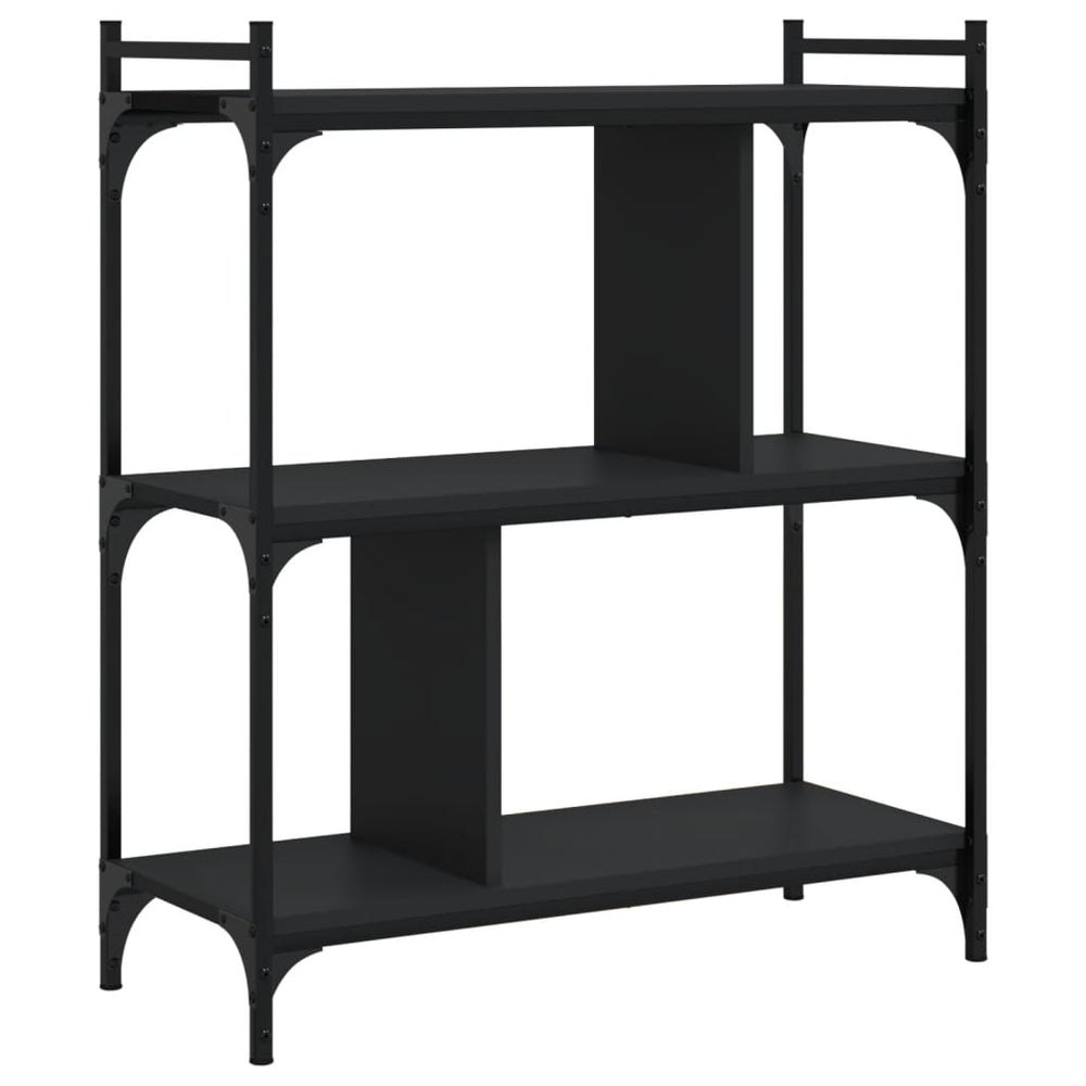 vidaXL Étagère à Livres 3 Niveaux Noir 76x32x88 cm Bois d'ingénierie