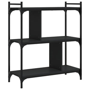 Schwarzes Bücherregal mit 3 Böden