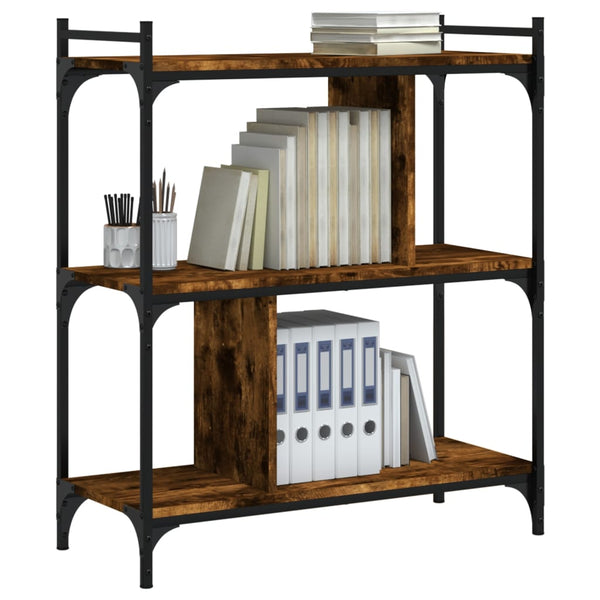 Bücherregal Räuchereiche, 3 Böden, 76x88 cm