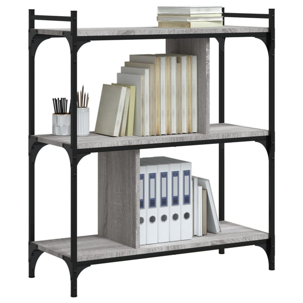 Bücherregal Grau Sonoma 76x32x88 cm