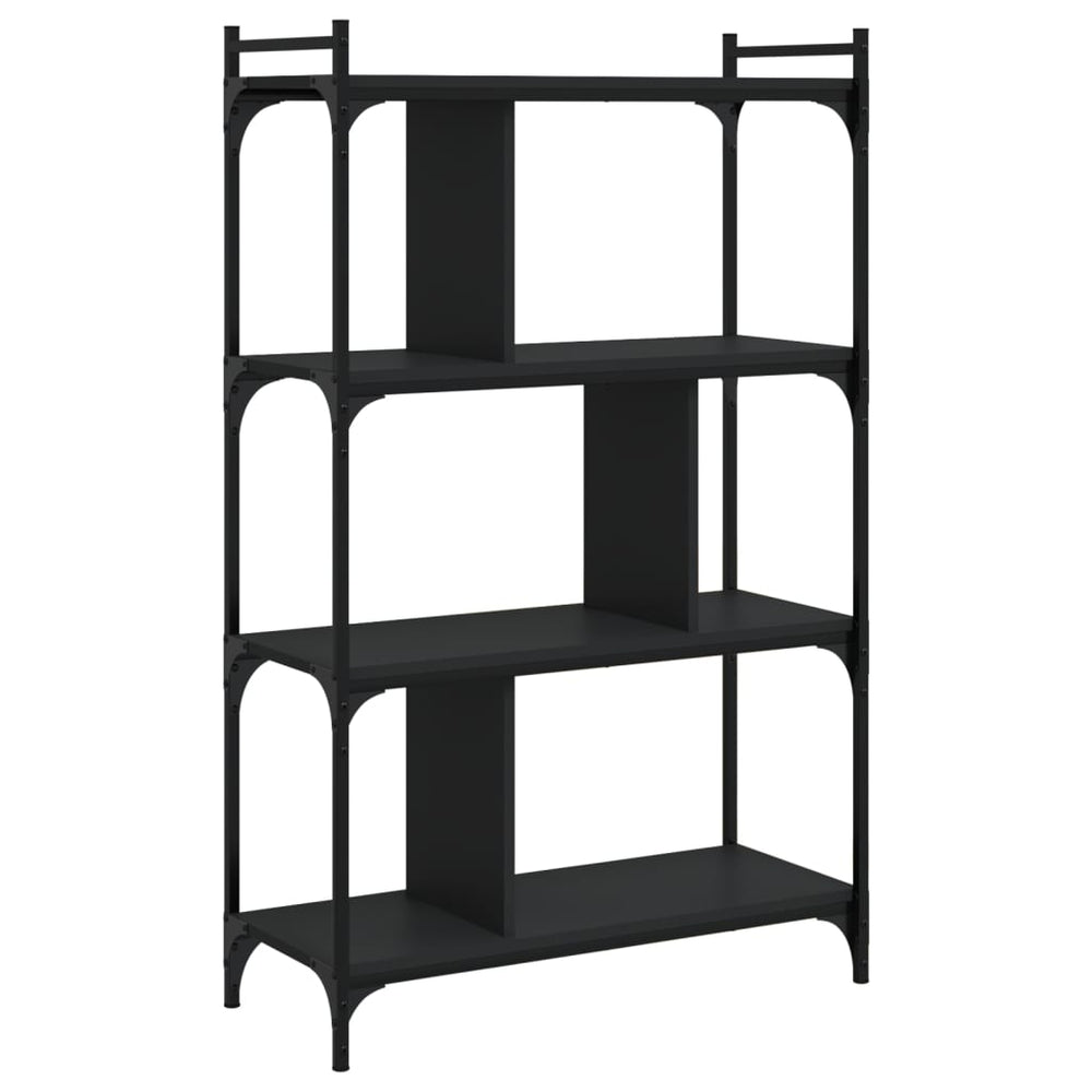vidaXL Bibliothèque à 4 niveaux noir 76x32x123 cm Bois d'ingénierie