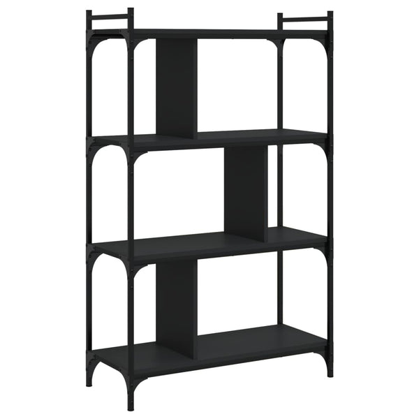 Schwarzes Bücherregal mit 4 Böden
