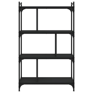 Schwarzes Bücherregal mit 4 Böden