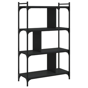 Schwarzes Bücherregal mit 4 Böden